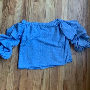 ** SOLD**ROUCHED CROP TOP XS